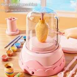 Mainan Edukasi Anak Mini Pottery Machine - Mesin Keramik Tanah Liat DIY Mini
