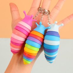 Gantungan Fidget Slug Toy, Sensory Toys for Autistic, Anxiety Relief
