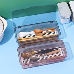 Tempat penyimpanan sendok garpu sumpit dengan penutup, Cutlery Box