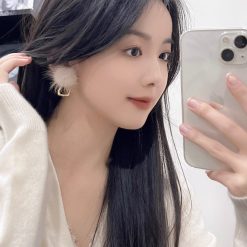 Anting Pearl Gaya China Elegan, Ear Hook Wanita Retro Simpel, Anting Desain Unik Vintage Elegan