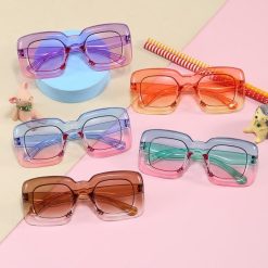 Kacamata Anak Lucu Model Kotak, Kacamata Anak Trendy Warna Gradasi