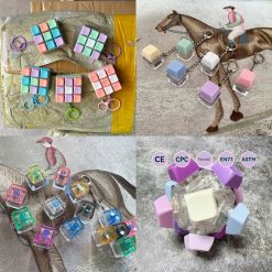 Gantungan Kunci Mechanical Keyboard Fidget Keycap Kubus Transparan Premium Estetik Anti Stres