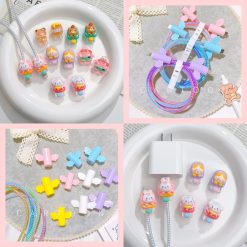 Pelindung Kabel Charger Handphone Lucu Casan HP Karakter 3D Motif Imut Anti Putus