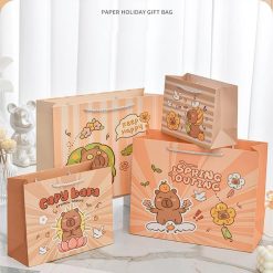 Paper Bag CapyBara Bahan Tebal, Goodie bag model paper bag, Tas Kado Elegan Banyak Motif, Paper Bag Cantik Warna Warni