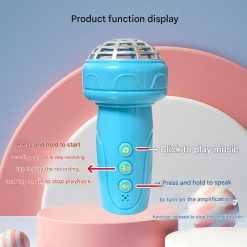 Mainan Mikrofon Anak Bisa Rekam dan Musik – Microphone Toy Amplifier Lampu Suara Anak