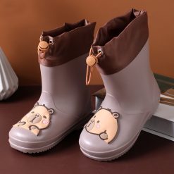 Sepatu Hujan Anak Anti Slip Waterproof Karakter Capybara Bebek Lucu untuk Bayi Balita Sekolah