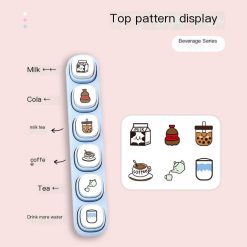 Stempel Mini 6 Fungsi Imut untuk Hiasan Buku Catatan dan DIY