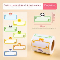Stiker Label Nama Motif Kartun Isi 60 Stiker, Stiker Nama Buku Tulis