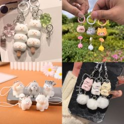 Gantungan Kunci Kartun Imut, Gantungan Aksesoris HP Tas Tali webbing Lucu