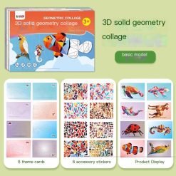DIY Mosaic Sticker Puzzle Anak 3D – Buku Tempel Geometri Edukasi Melatih Motorik, Konsentrasi & Kreativitas