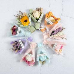 Buket Mini Bunga Kering Hadiah Souvenir Kapas Pinus Estetik Dekorasi
