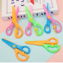 Gunting Anak Plastik Warna-Warni, Gunting Kertas Aman untuk Kerajinan dan Aktivitas Kreatif