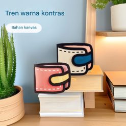 Dompet Kanvas Wanita Anime 2D 3D Unik Gaya Jepang Trendy