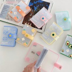 Dompet Kartu Lucu Transparan Wanita Korea Mini Ultra-tipis Kompak Kapasitas Besar Slot Multi Kartu
