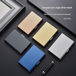 Gaya Baru Bisnis Sederhana Tempat Terlihat Tinggi Baja Tahan Karat Sikat Anti Maling Tempat Kartu Lo