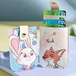 Dompet kartu tarik kartun trendi untuk wanita, tempat kartu portabel lucu, banyak slot kartu, Dompet pe