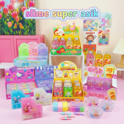 Mainan Slime Anak Aneka Model dan Warna Crystal Slime DIY Stretchy