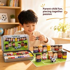 Mainan Balok Magnet Sepak Bola Magnetic Building Cubes Football Star Puzzle Anak Magnet Susun Karakter