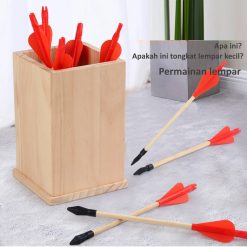 Mainan Lempar Panah Anak Kayu Montessori Target Game Edukasi, Mainan Edukasi Anak Lempar Panah untuk Indoor dan Outdoor ke Target Kayu Melatih Fokus