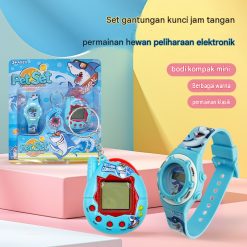 Jam Tangan Elektronik Kartun Anak-anak + Konsol Permainan Genggam Mesin Hewan Peliharaan Multifungsi