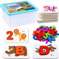 Mainan Puzzle Huruf Alfabet cocokkan bentuk, Alphabet Matching Puzzle