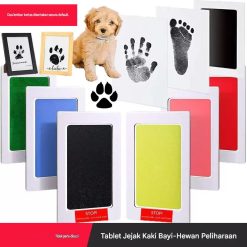 Alat Cetak Jejak Kaki Tangan Bayi & Hewan Peliharaan | Ink Pad Tanpa Tinta No-Mess | Aman Bersih Multi Warna