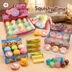 Mainan Squishy Viral Crunchy Butter Stick, Crispy Ball Fidget Toy Pereda Stres