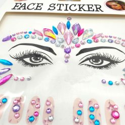 Stiker Manik Wajah Face Jewels Rhinestone Glitter Riasan Mata Mutiara Aksesoris Make Up Panggung Anak Anak Festival EDM Nail Art Seni Kuku Jurnal Aesthetic