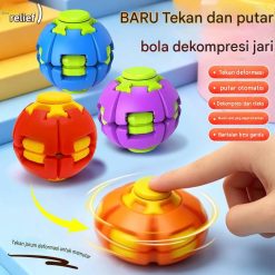 Mainan Fidget Spinner 3D Deformable Press & Rotate Ball - Mainan Edukasi Anak & Anti Stres Dewasa