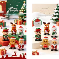 • Mainan Putar Jalan Tema Natal Hadiah Unik Anak Santa Claus Snowman Rusa, • Mainan Natal Kunci Putar Anak Hadiah Souvenir Unik Wind Up Toys