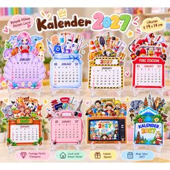 [BISA CUSTOM] Kalender 2027 Kalender Meja Karakter 3D Pop Up Aneka Tema Unik Lucu Souvenir Dekorasi Meja Hadiah