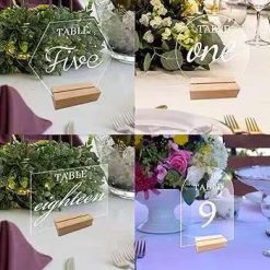 Stand Kayu Multifungsi Penjepit Foto Kartu Nama Memo Notes Holder Display Dekorasi Meja Putar Pajangan