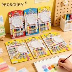 Cat Air Anak Watercolor Painting Set Warna + Palet + Kuas Set Melukis Mewarnai Lengkap Praktis